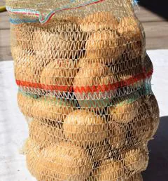Sacco per patate raschel con laccio di chiusura