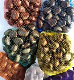 Rete tubolare estrusa vari colori castagne