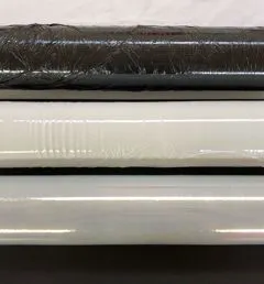 Bobine film estensibile manuale nero bianco trasparente